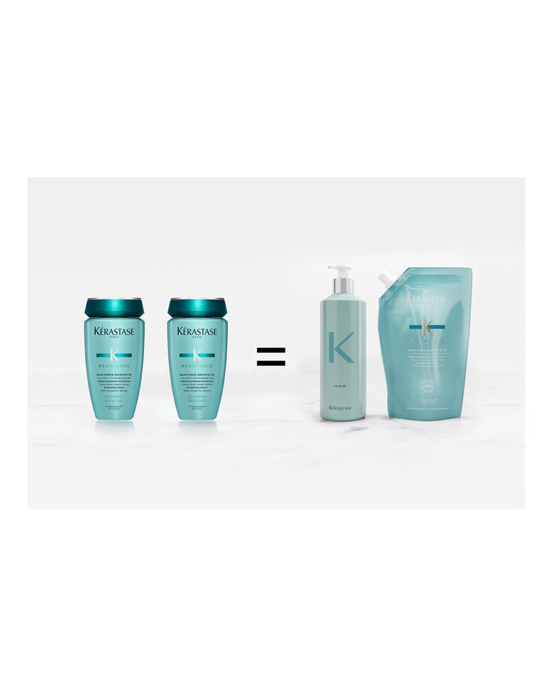 Recarga de Champú para Cabello Dañado Résistance Bain Force Architecte 500 ml  Kérastase 4
