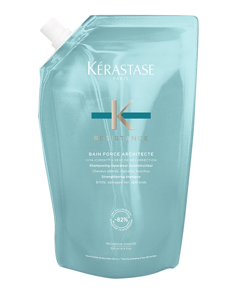 Recarga de Champú para Cabello Dañado Résistance Bain Force Architecte 500 ml  Kérastase 1