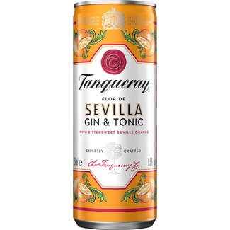 Flor de Sevilla Gin & tonic con naranja y flor de azahar lata 25 cl - Tanqueray