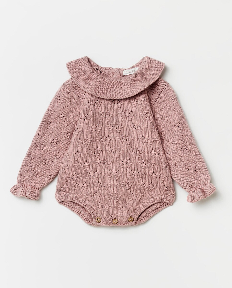 Barboteuse en tricot maille lâche