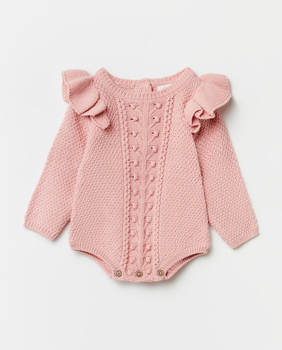 Barboteuse tricot fantaisie