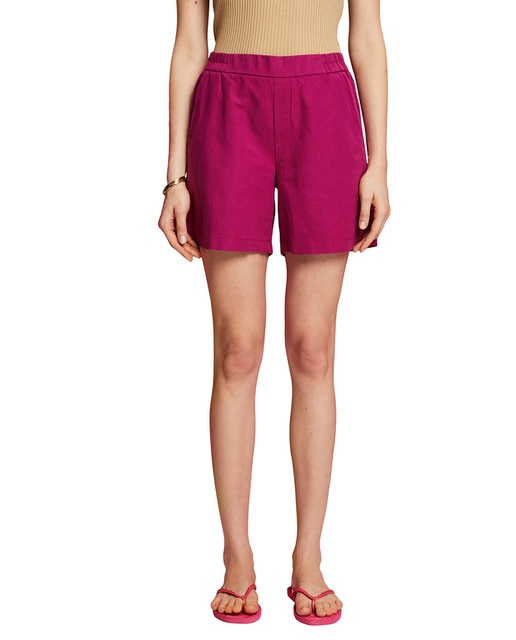 Imagen 0 de Short de mujer pinzas con lino