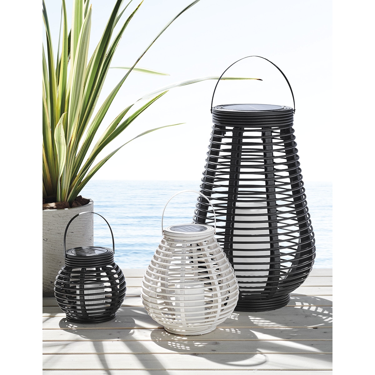 Lanterna Solar com Luz LED - Preto Preto-7