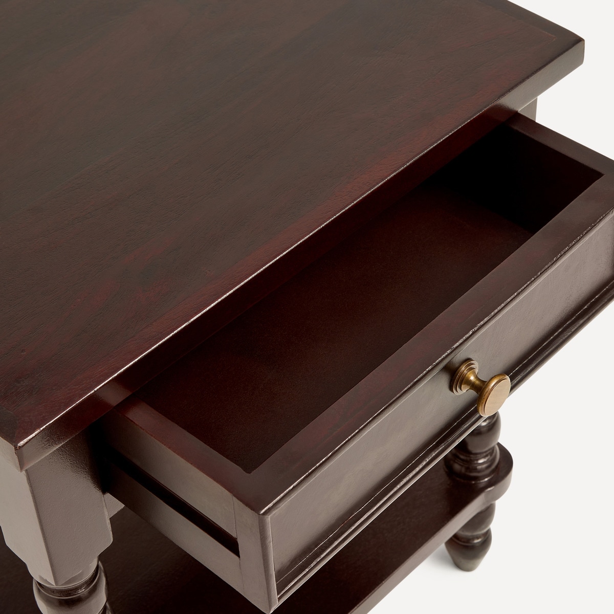 Mesa de Cabeceira de Mangueira com 1 Gaveta Bianca Preto-6