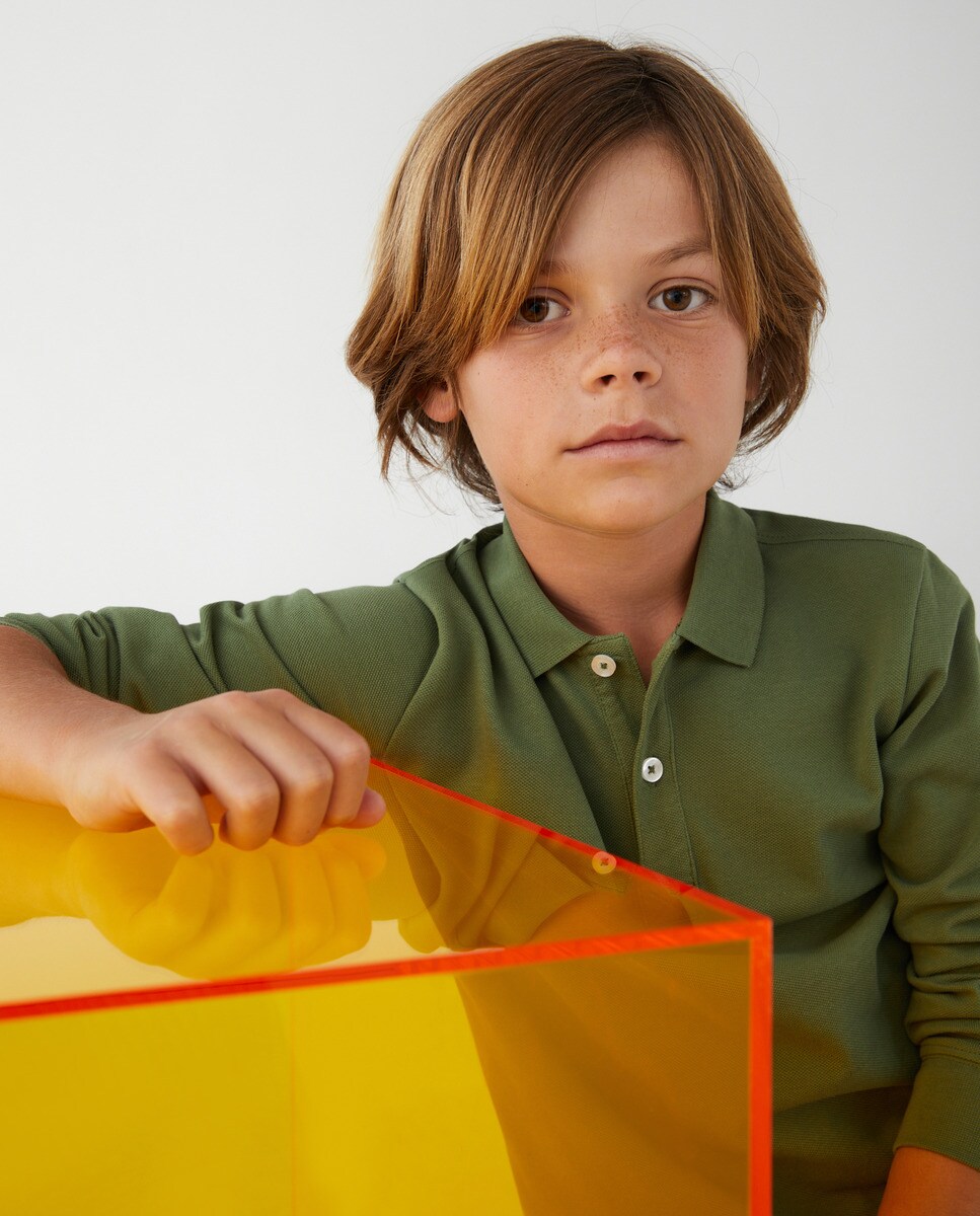 Polo piqué à manches longues