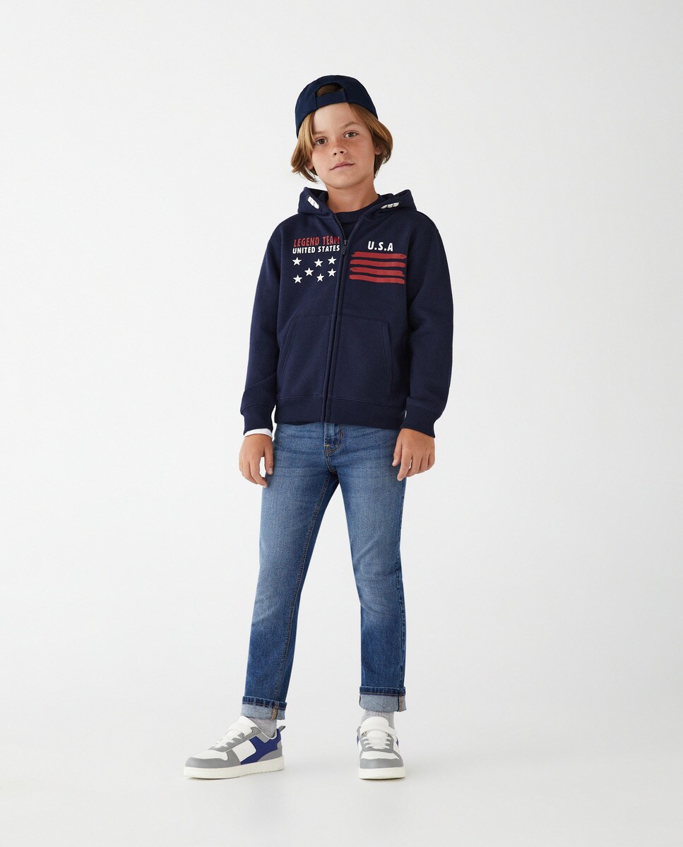 Sweat zippé à capuche