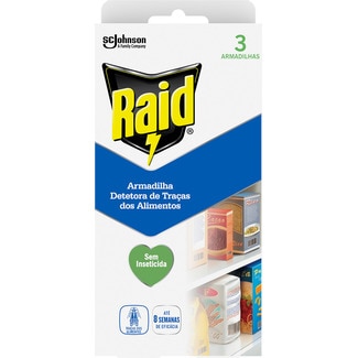 Armadilha Detectora de Traças dos Alimentos embalagem 3 unidades - Raid