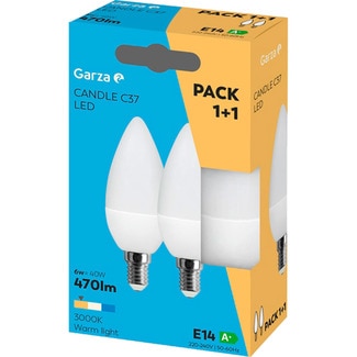 Lâmpada Led Vela E14 5,5W embalagem 2 unidades - Garza