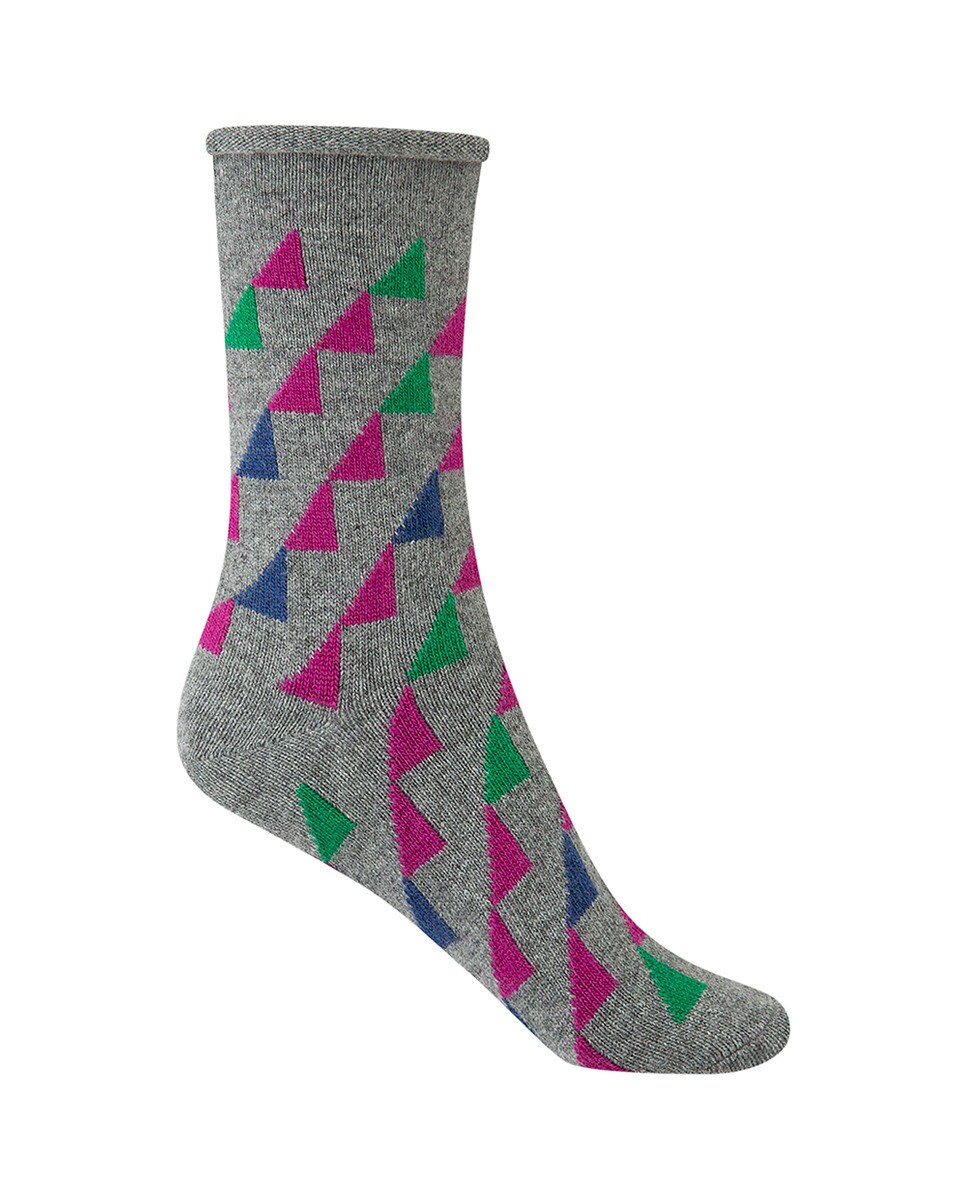 Chaussettes basses à figures géométriques