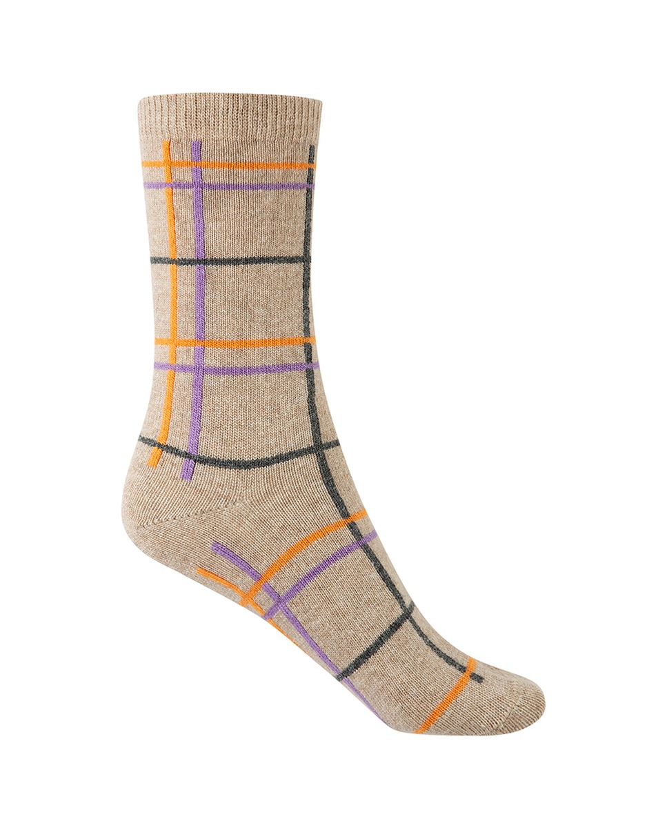 Chaussettes basses à carreaux