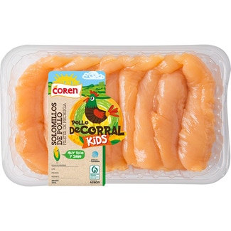 Kids solomillos de pollo de corral peso aproximado bandeja 250 g - Coren