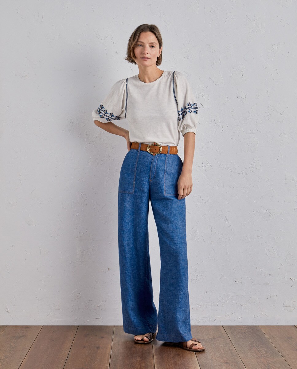 Tshirt à détails bordés