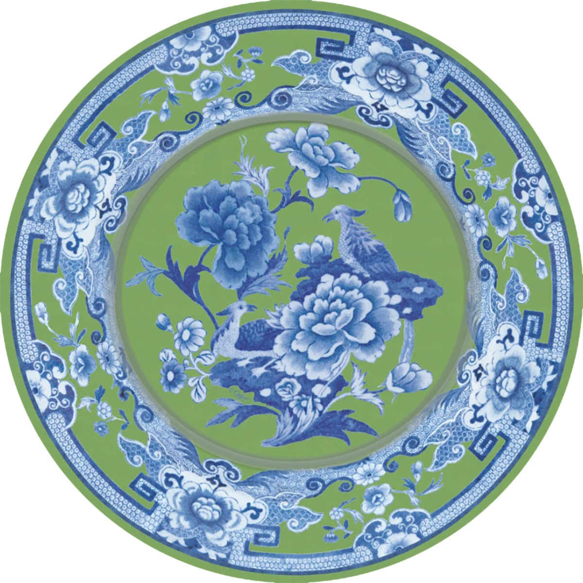 plato decorativo Green & Blue 27 cm paquete 8 unidades