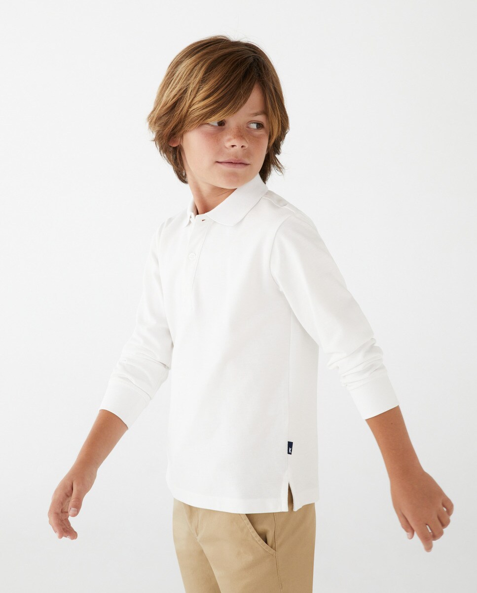Polo piqué à manches longues