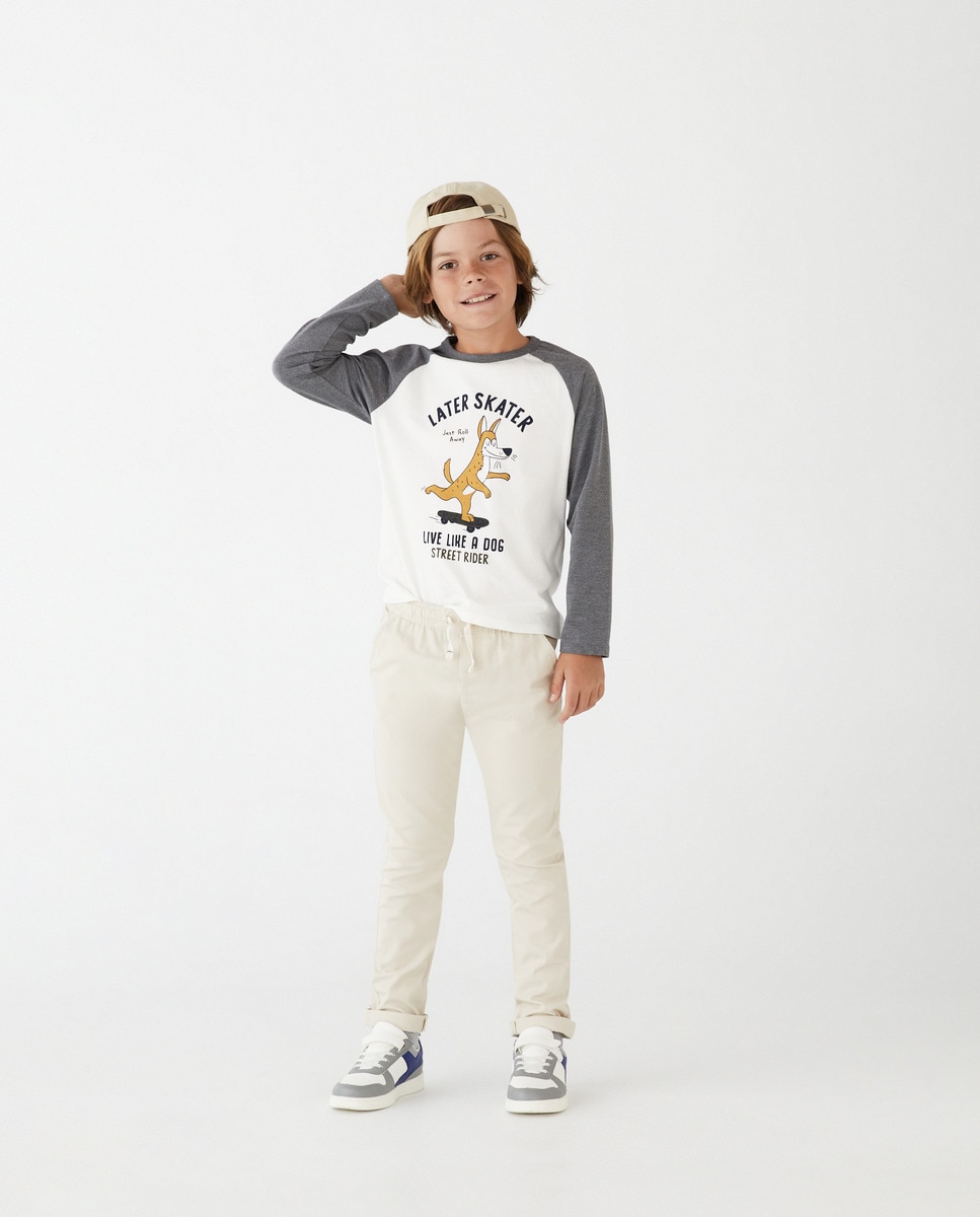 Pantalon à taille élastiquée