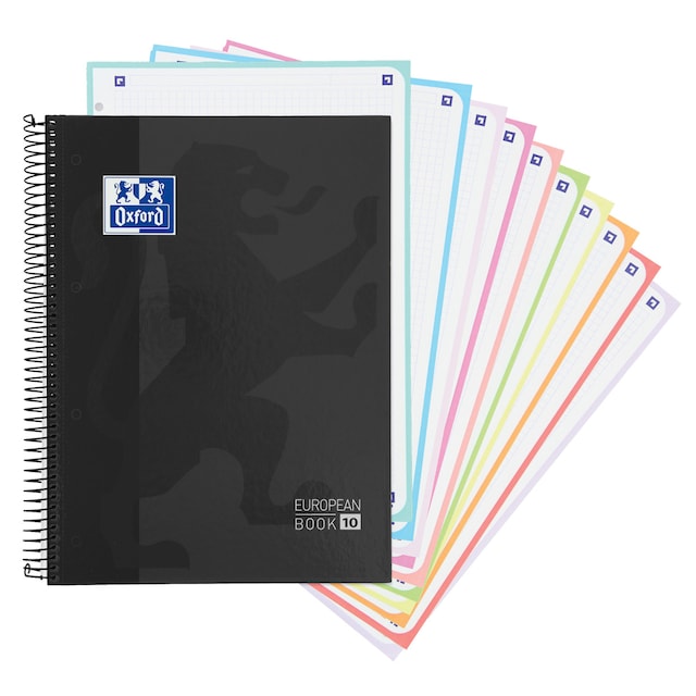 Imagem 0 de Europeanbook 10 Formato A4+ com 150 Folhas Quadriculado e Capas Extraduras Classic 5x5 mm - Preto