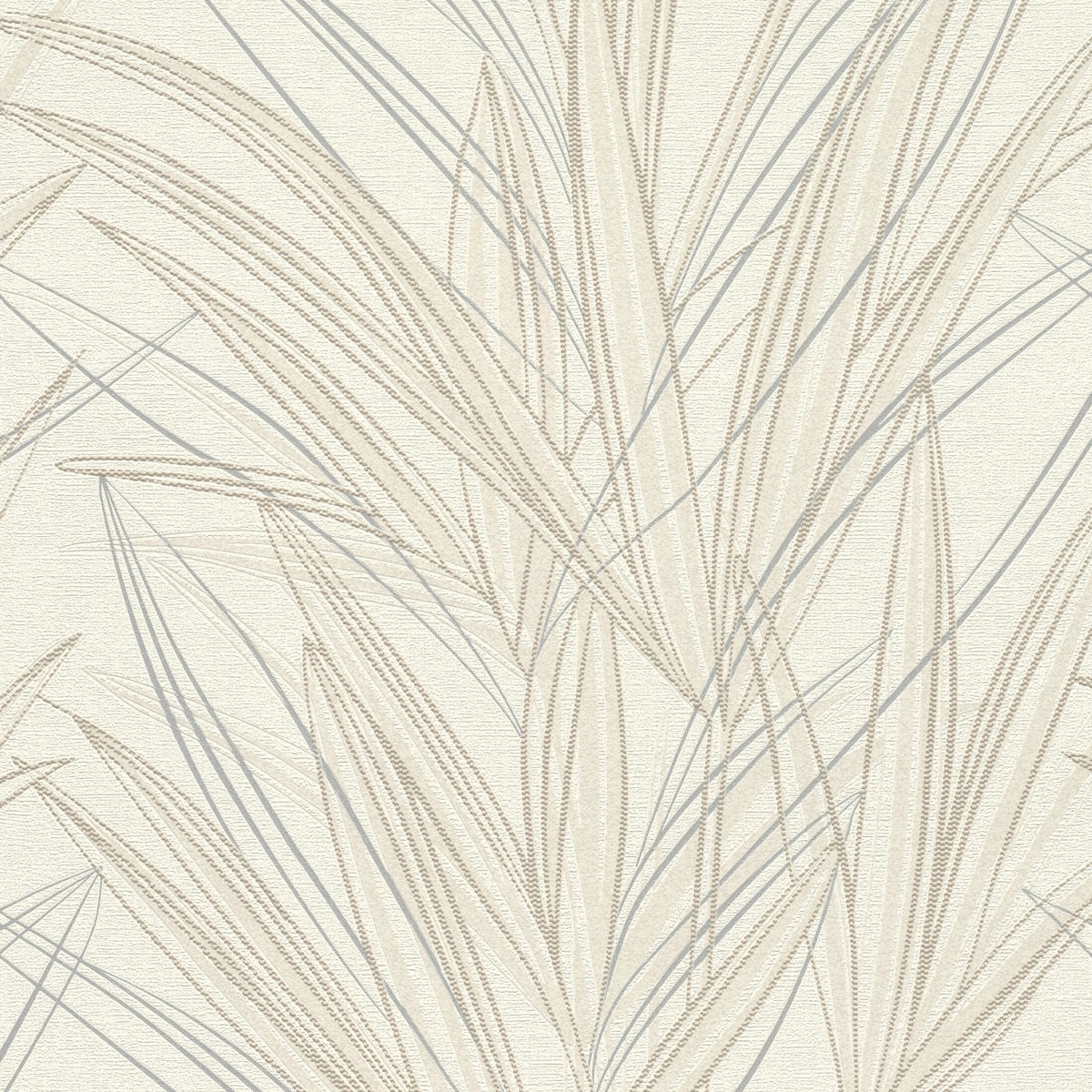 Papel Pintado TNT Folhas Desenho Practik Bege-1