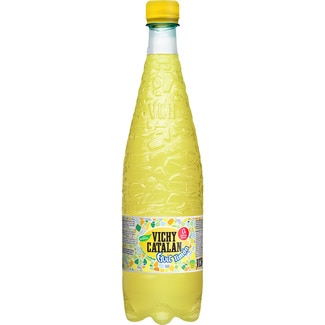 agua mineral natural con gas sabor limón botella 1,2 l - Vichy Catalan