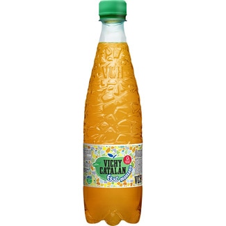 agua mineral natural con gas sabor manzana botella 50 cl - Vichy Catalan