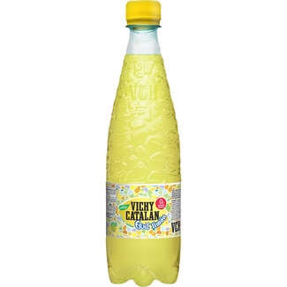 agua mineral natural con gas sabor limón botella 50 cl - Vichy Catalan