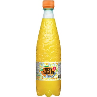 agua mineral natural con gas sabor naranja botella 50 cl - Vichy Catalan