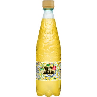 agua mineral natural con gas sabor piña y coco botella 50 cl - Vichy Catalan