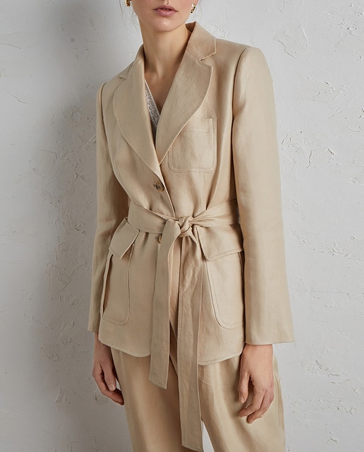 Imagen 0 de Blazer sahariana de mujer 100% lino