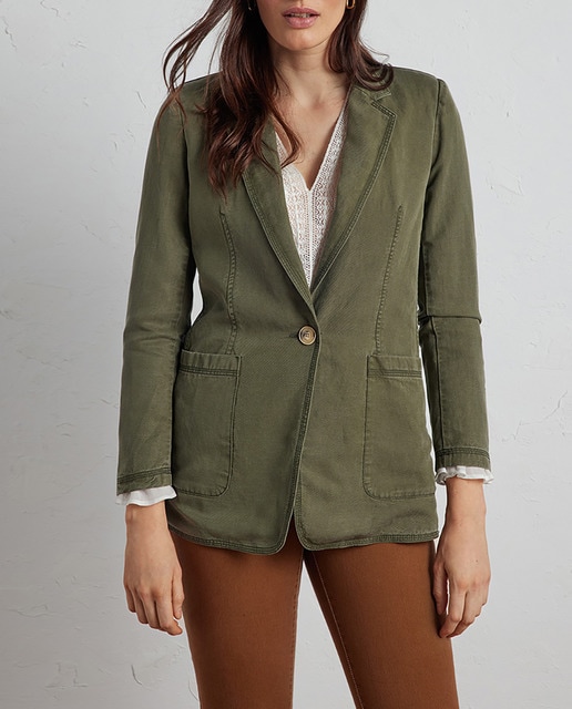 Imagen 0 de Blazer de mujer con lino y bolsillos