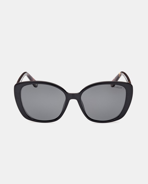 Imagen 0 de Gafas de sol de mujer rectangulares en negro con lentes polarizadas