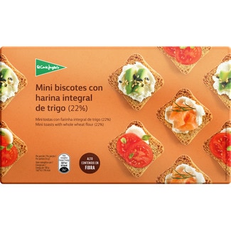 mini biscotes con harina integral de trigo 22% estuche 120 g - El Corte Ingles