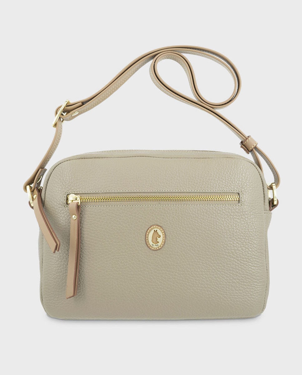 Sac à bandoulière avec logo en métal