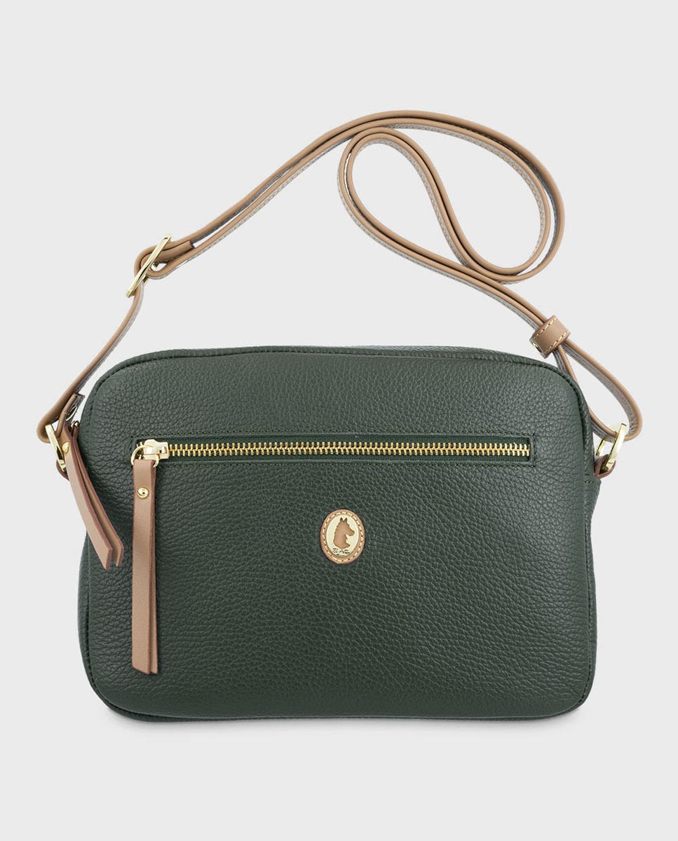 Sac à bandoulière avec logo en métal