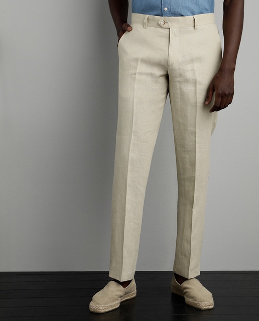 Imagen 0 de Chino de lino de hombre regular beige