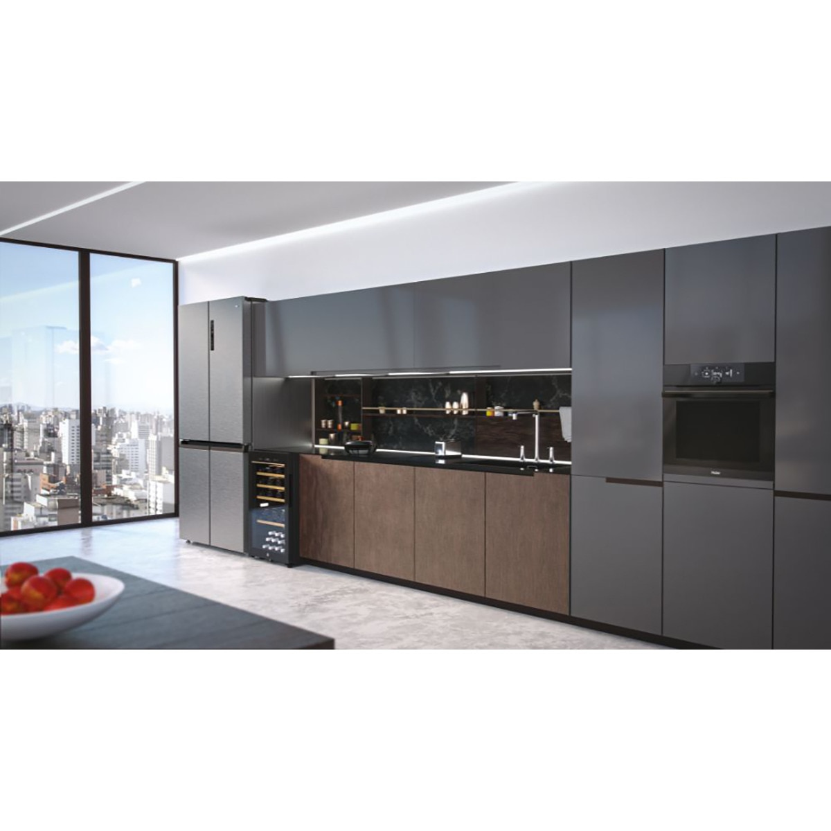 Frigorífico americano Haier Total No Frost Cube 90 Series 5 - HCR5919ENMM Inox-14