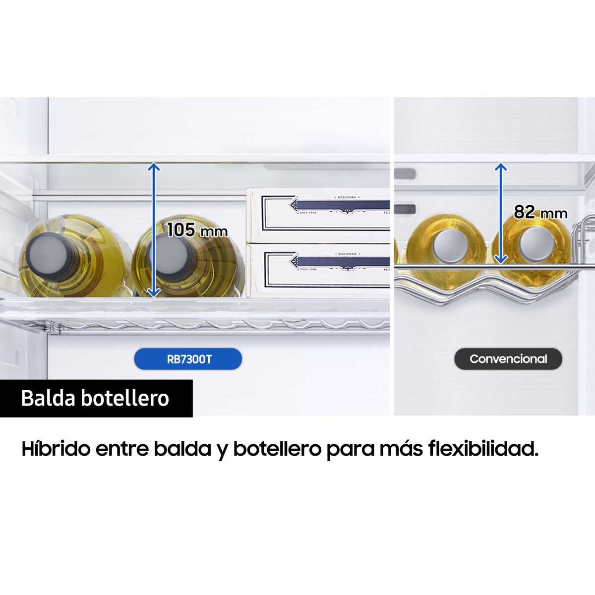 Frigorífico Combinado Samsung RB34C632DSA/EF No Frost, Smart, de 341 Litros - Inox Inox-6