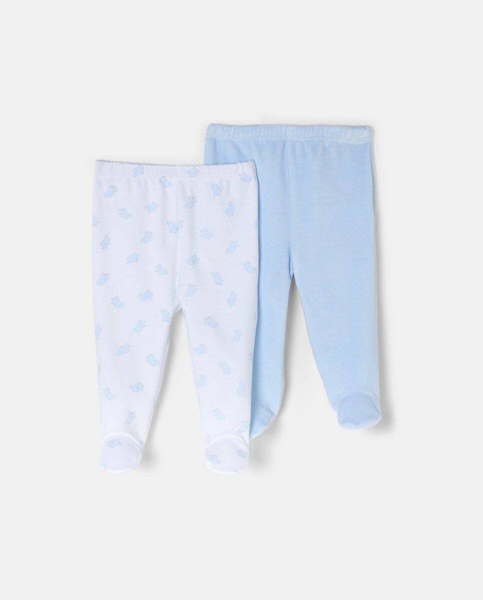 Lot de pantalons à pieds à imprimé éléphants