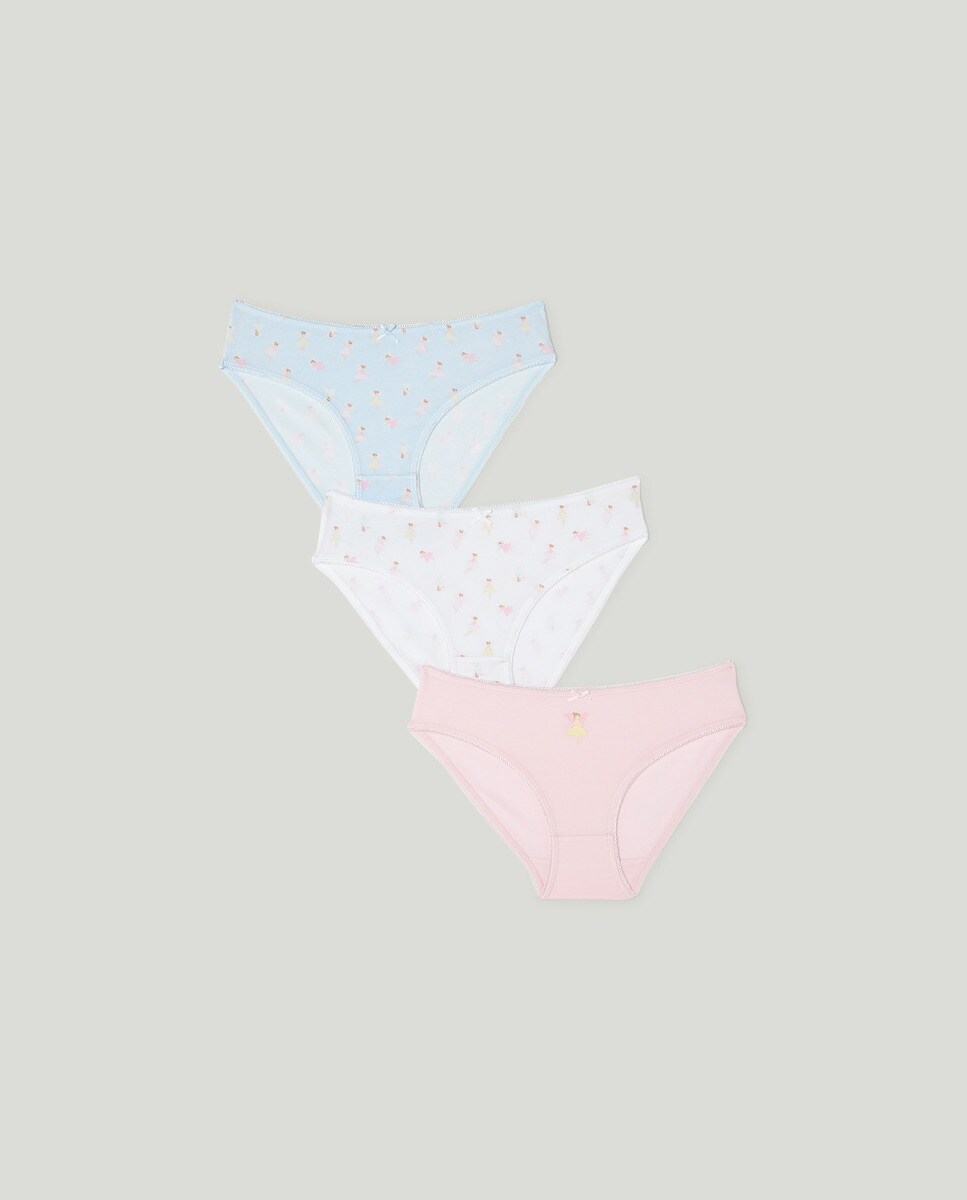 Lot de trois culottes avec imprimé fées