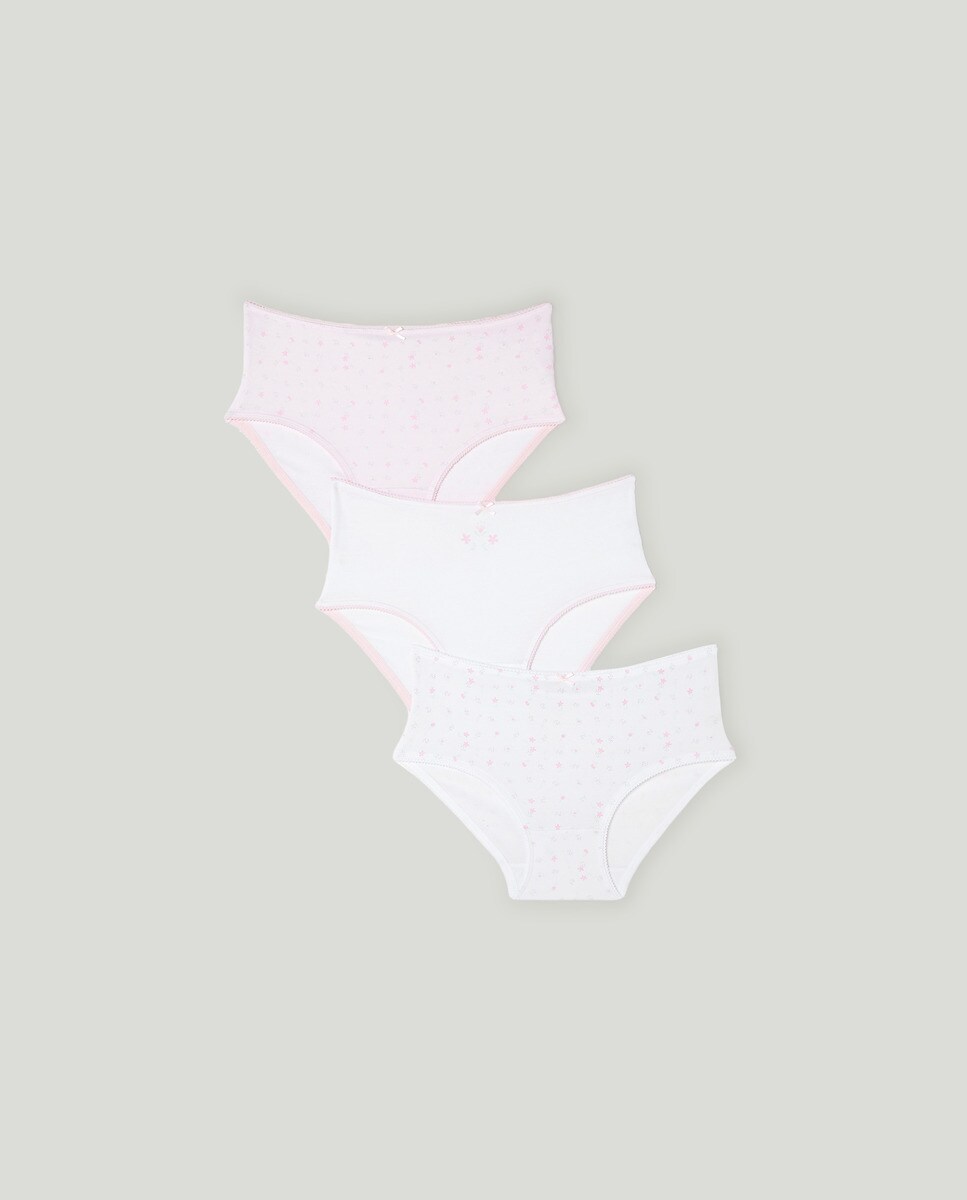 Lot de trois culottes avec imprimé fleurs