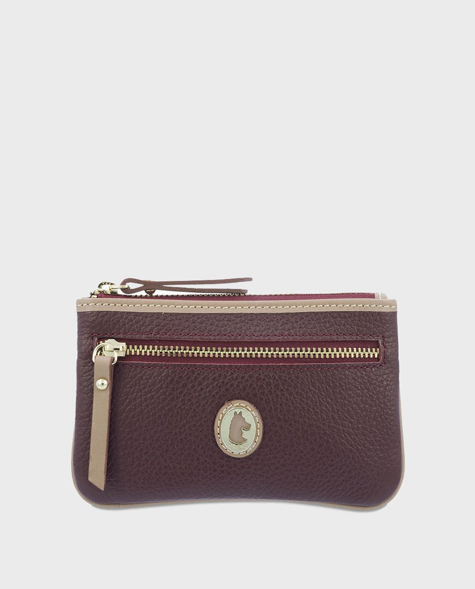 Portemonnaie double avec porteclés intérieur fabriqué