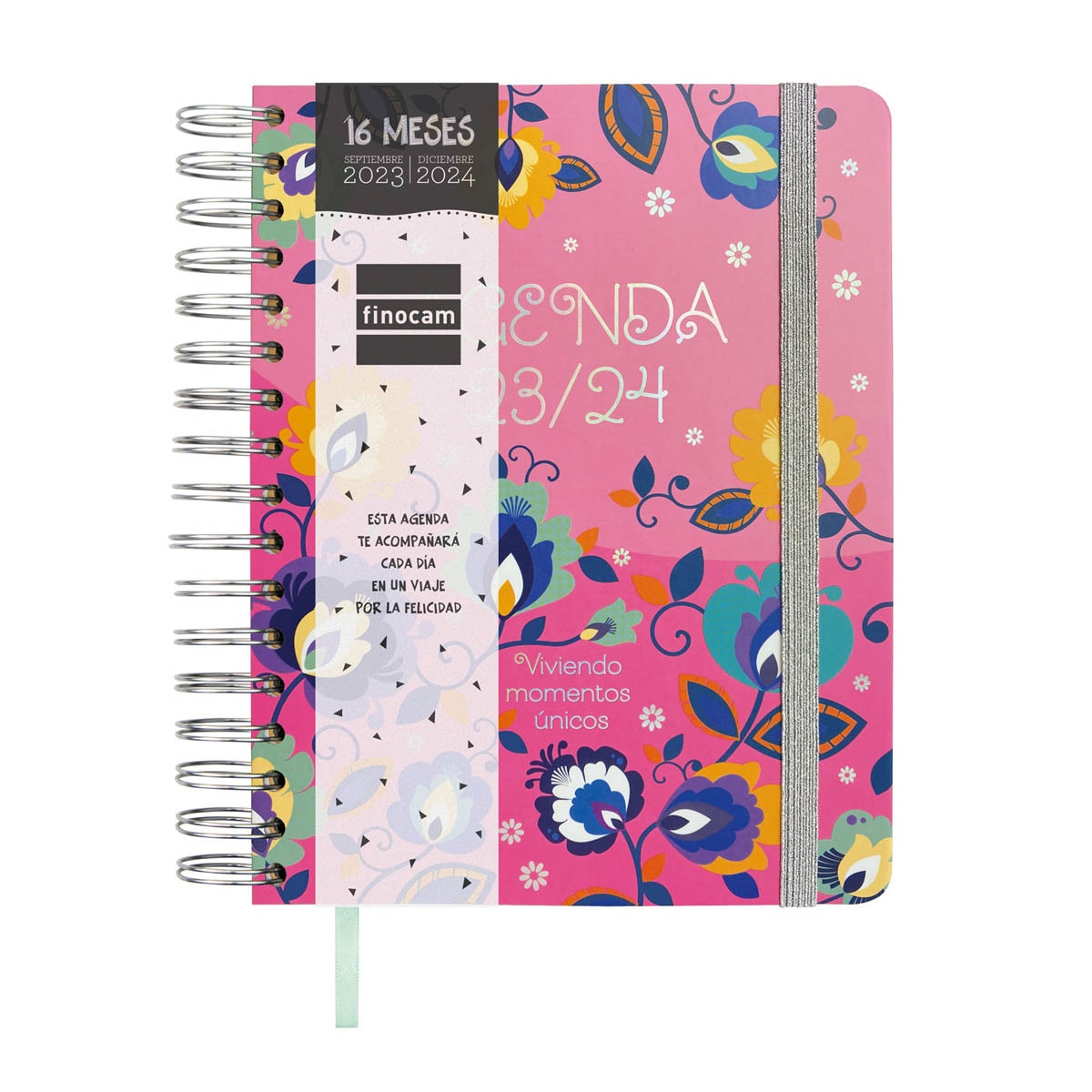 Imagen 0 de Agenda 16 meses septiembre 2023-diciembre 2024 Vitae 1/4-155x217 semana vista horizontal Finocam rosa multilingüe