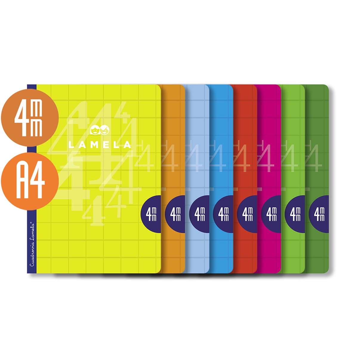 Imagen 0 de Libreta A4 4mm tapa cartoncillo Lamela colores surtido