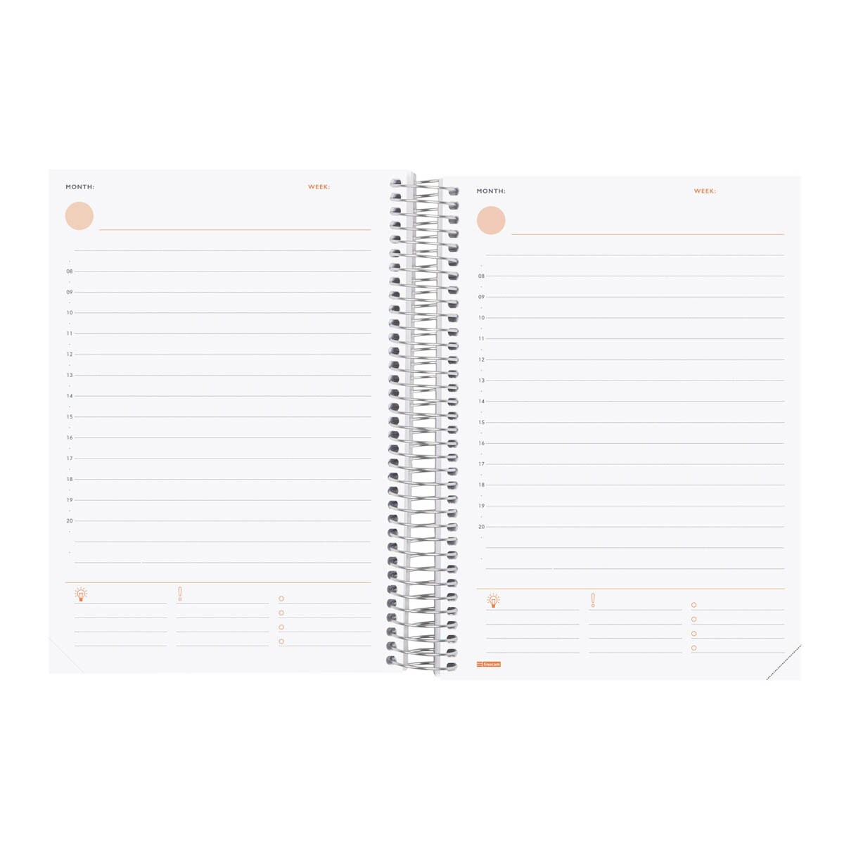 Agenda sin fechar Mytime E10 - 155x212 mm 1 día página Finocam internacional multilingüe 6