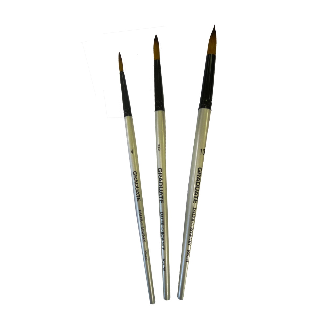 Pack 3 pinceles redondos sintéticos de mango corto Graduate Daler Rowney 2