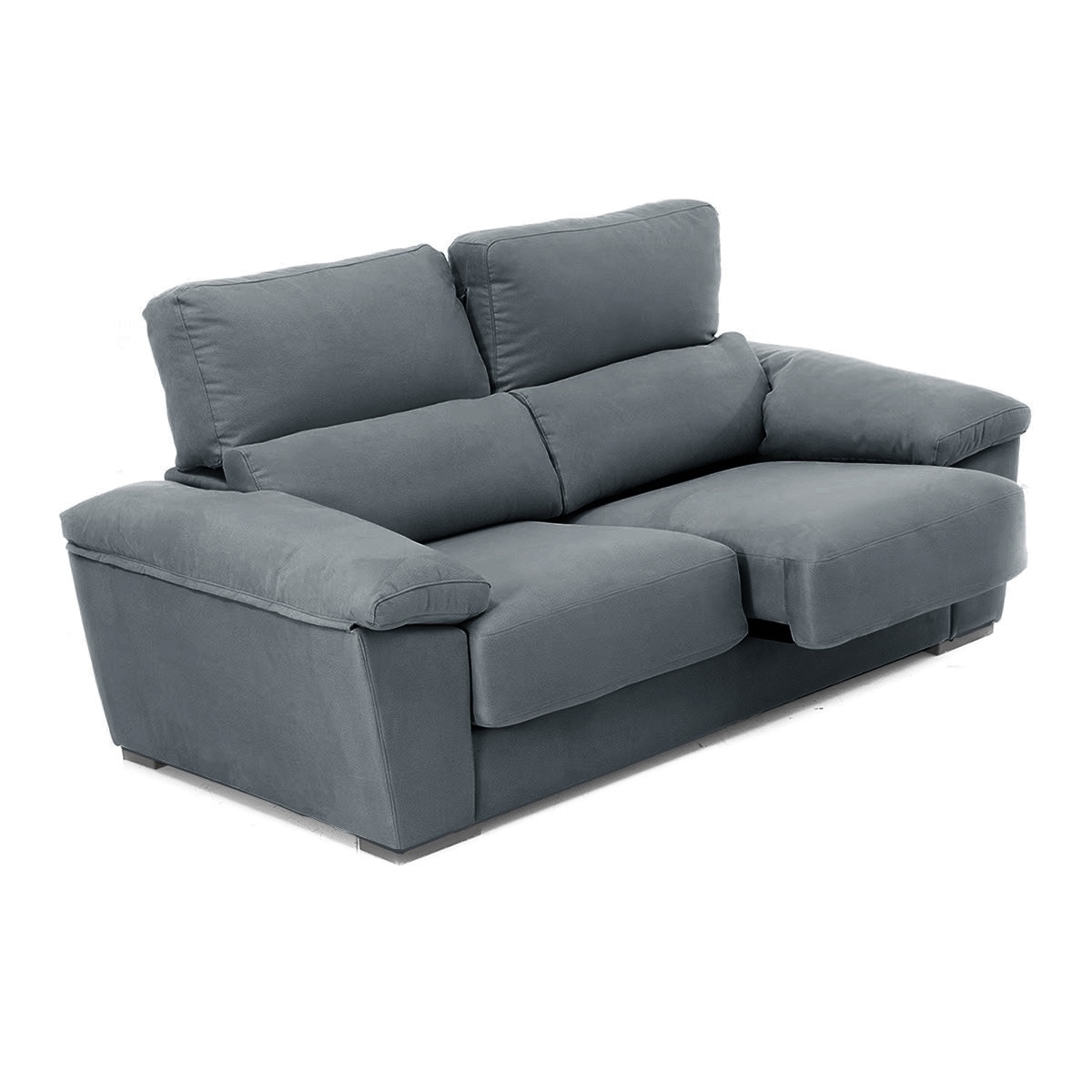 Sofá de Algodão e Linho de 3 lugares com Assentos Deslizantes Cloud - 208 cm Antracite-3