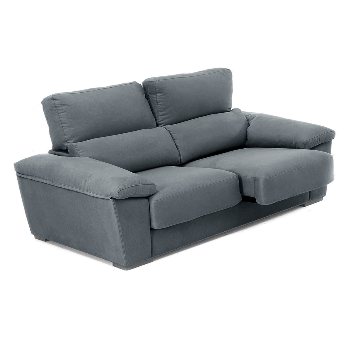 Sofá de Algodão e Linho de 3 lugares com Assentos Deslizantes Cloud - 236 cm Antracite-3