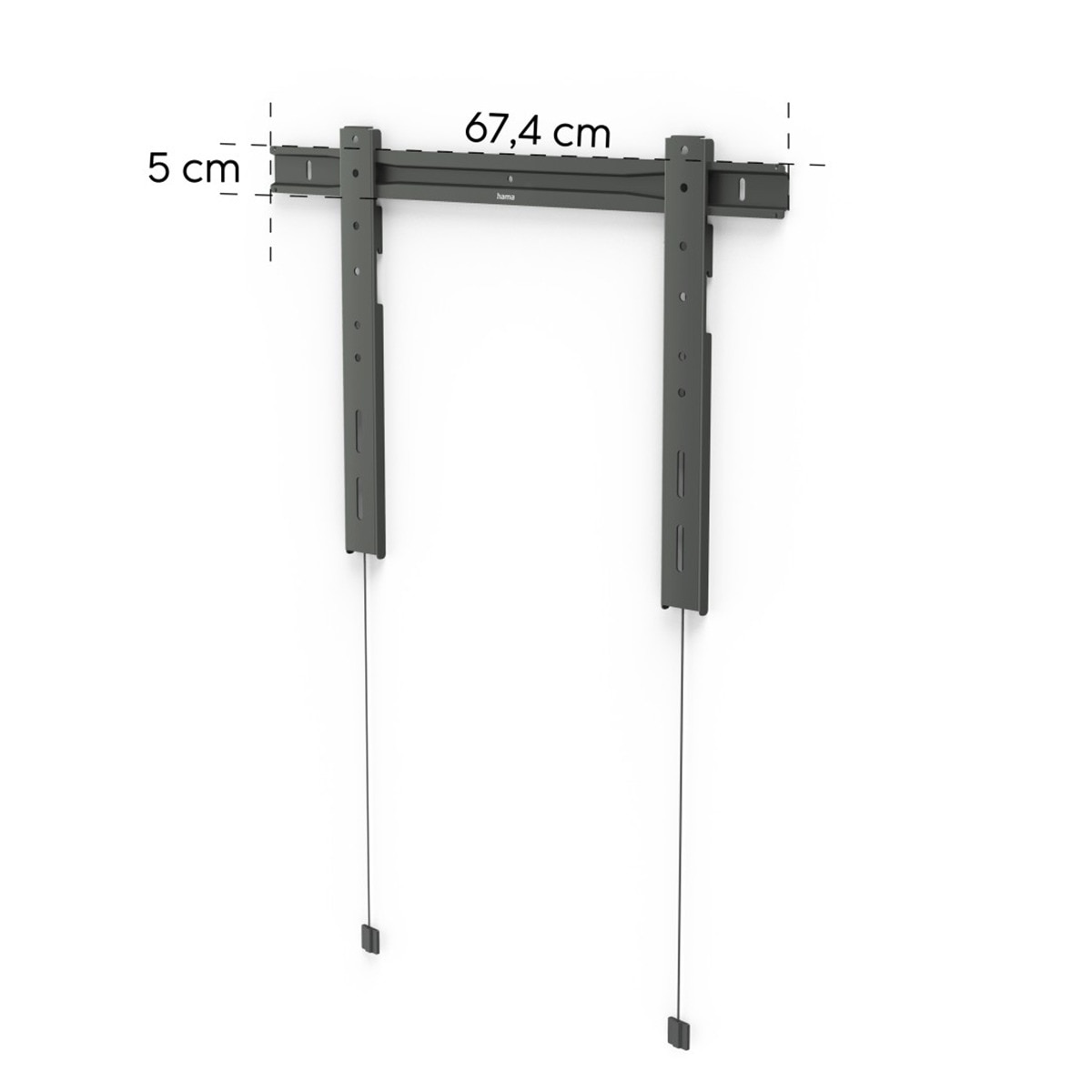Soporte de pared fijo Hama Extra Slim para TV 37" a 90" Antracita Antracita-2