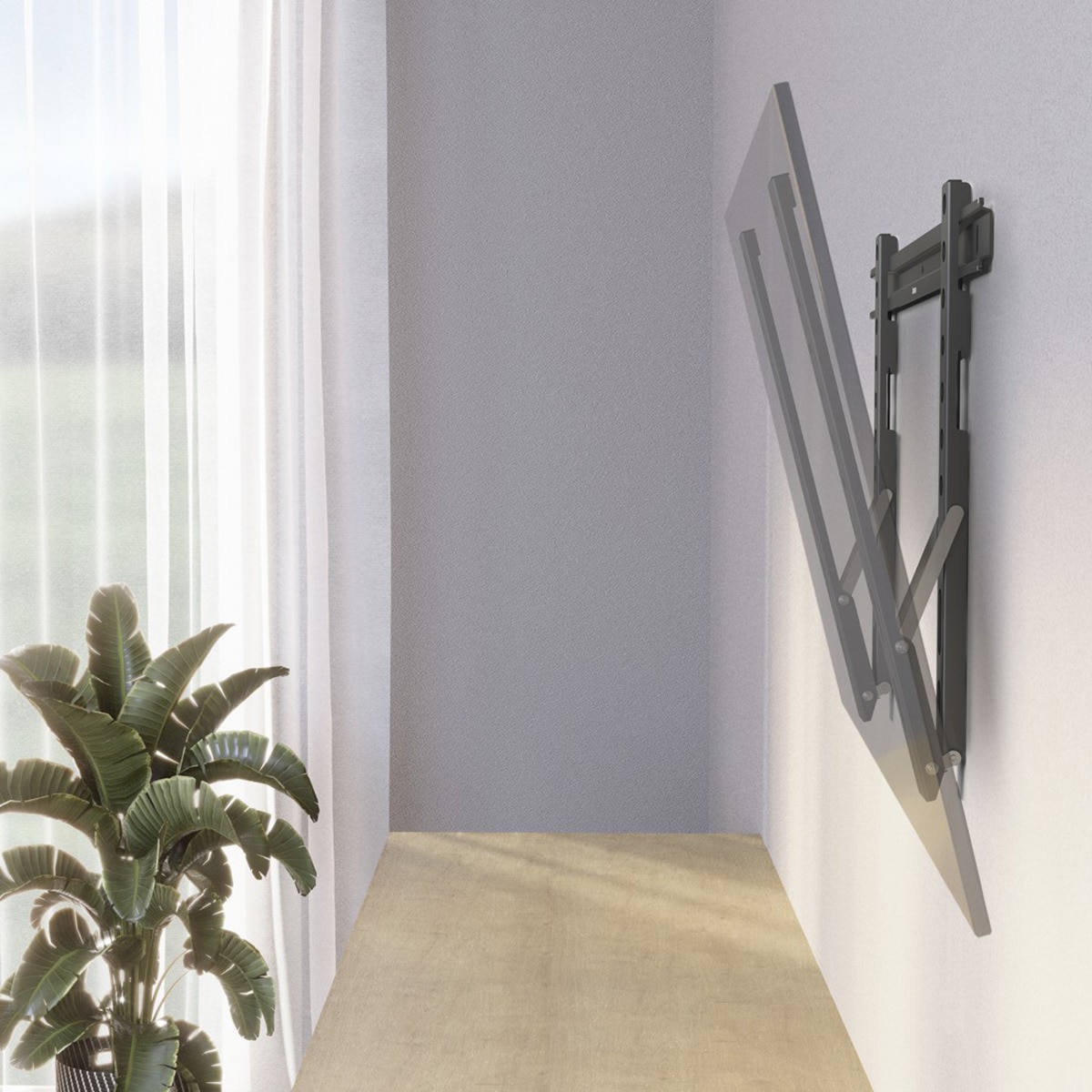 Soporte de pared inclinable Hama Extra Slim para TV 37" a 90" Antracita Antracita-3