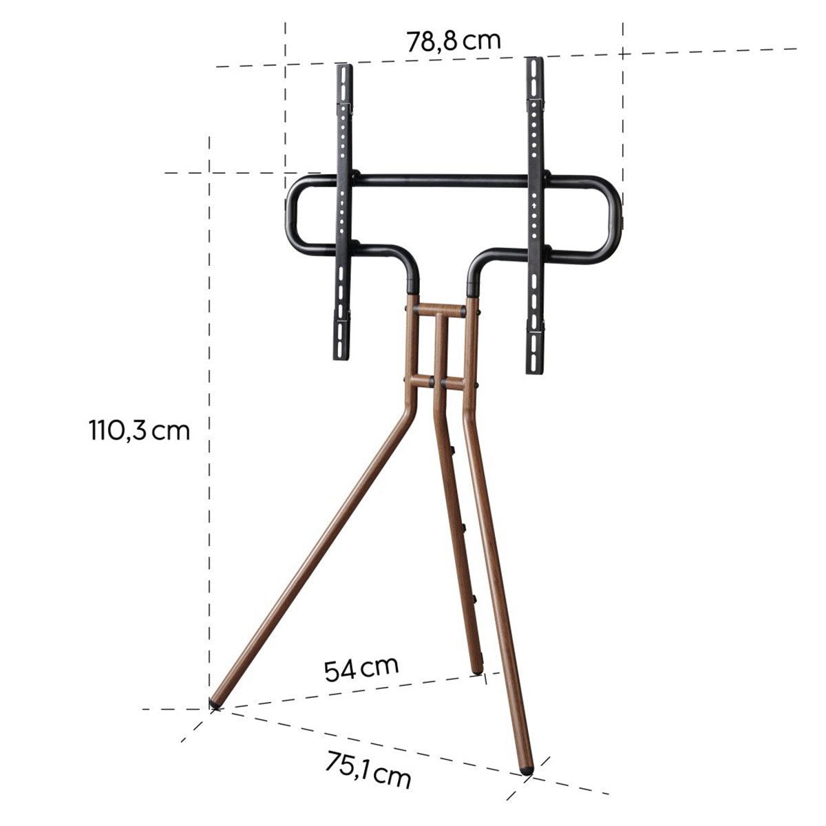 Soporte de suelo Hama Easel Design para TV 37" a 75" Madera Madera-2