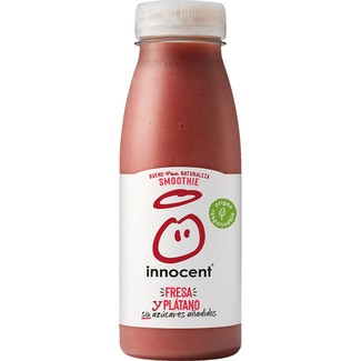 smoothie de fresa y plátano botella 250 ml sin azúcares añadidos - Innocent