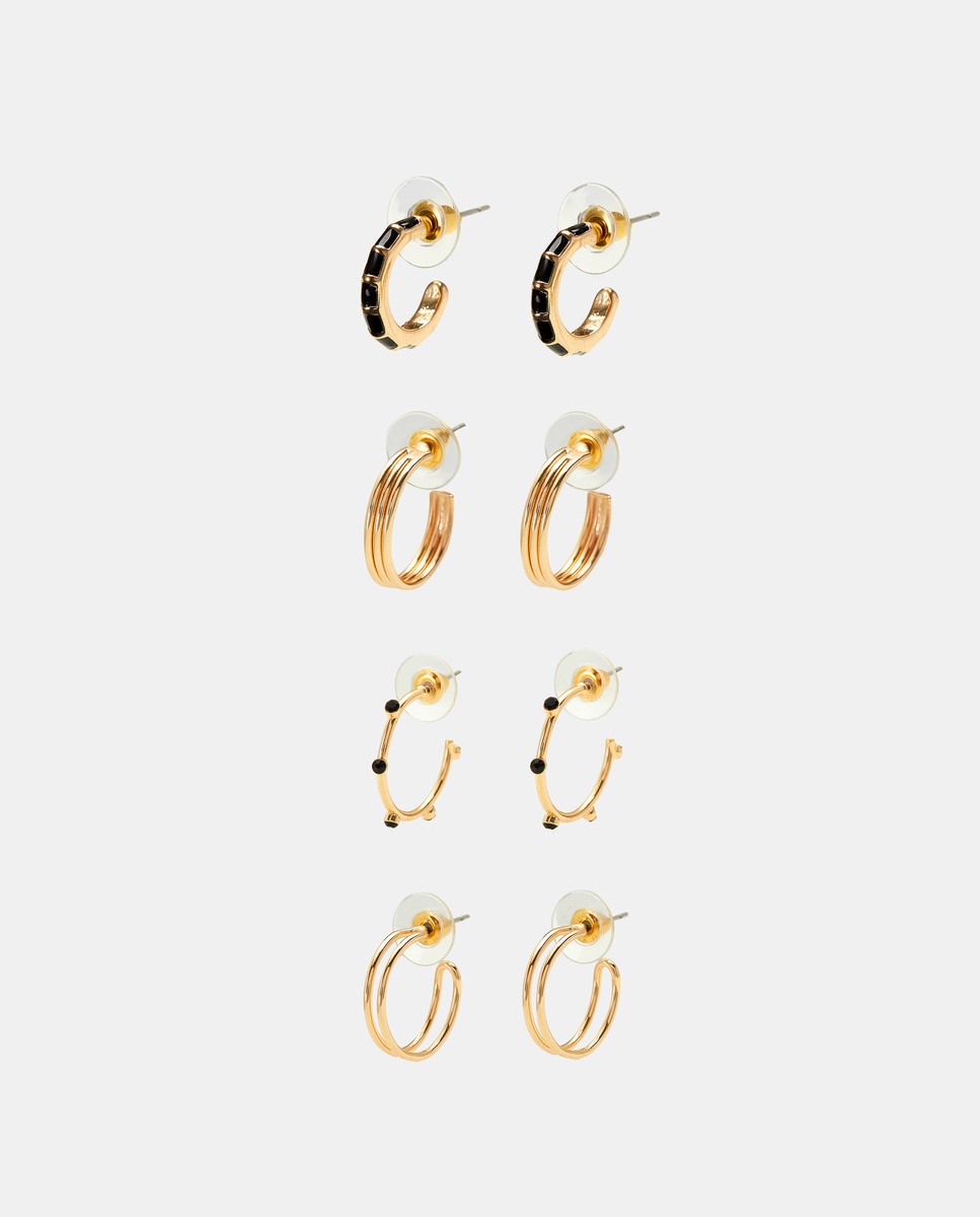 Lot de quatre paires de créoles